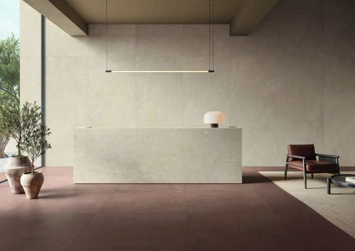Click to enlarge image IMPRONTA_Concrete 25_Concrete Earth 120x120 -  Limestone Beige 120x280_BOUTIQUE HOTEL_SECONDA VISTA.jpg
