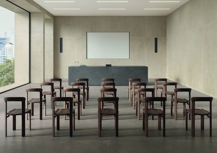 Click to enlarge image ITALGRANITI_Cementi 25_Ivory 120x280 - Argil 60x120_SALA CONFERENZE_29_01_26.jpg