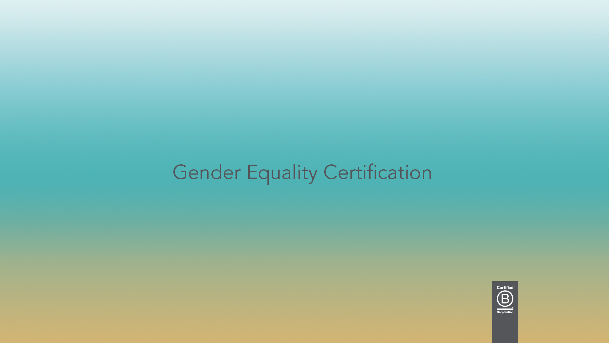 Gender equality certification